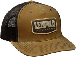 Leupold Riflescopes Waxed Canvas Trucker Hat Whiskey/Brown - 185039
