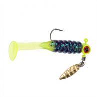 Mr. Crappie Sausage Head Spin Jig - 1/16oz - Junebug - MRCSHSIPS116-188