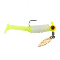 Mr. Crappie Sausage Head Spin Jig - 1/8oz - Refrigerator White - MRCSHSIPS18-186