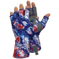 Glacier Glove Islamorada Fingerless Sun Gloves - Patriot - Medium - 079US M USA