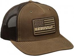 Leupold Leupold Flag Waxed Canvas Trucker Hat Buck/Brown - 185040