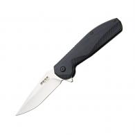 Bear & Son Cutlery SSideliner, 3 1/2" Blade, Black G10 Handle, Satin Blade, Clip, Ball Bearing Action, Assisted Open, Box - 61126