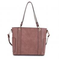 Jessie & James Austin Whipstitching Concealed Carry Lock and Key Tote - Mauve - DMC31312 MV