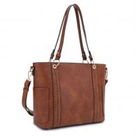Jessie & James Austin Whipstitching Concealed Carry Lock and Key Tote - Tan - DMC31312 TN