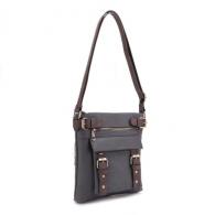 Jessie & James Hannah Concealed Carry Lock and Key Crossbody CCW Handbag - Gray - AMC8535L GY/CF
