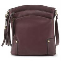 Jessie & James Robin Concealed Carry Lock and Key Crossbody - Wine - DAC7044L WN Jessie & James Robin Concealed Carry Lock and Key Crossbody - Wine - DAC7044L WN