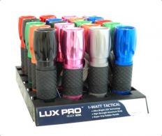 LuxPro TAC LX 160Lumen Flashlight Asstd Colors, 20pc Tray - LP800