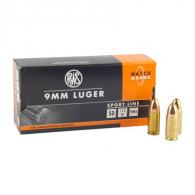 RWS AMMO 9MM 115GR. FMJ (50 rounds per box)