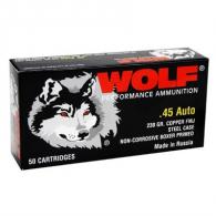 Wolf Ammo .45 ACP 230Gr FMJ 50rd box - WO45AUTO Wolf Ammo .45 ACP 230Gr FMJ 50rd box - WO45AUTO