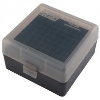 MTM 100rd Flip Top Rifle Ammo Box .17/.223 Clear Smoke - MTMRS10041