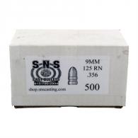 SNS CAST BULLET 9MM .356 125GR RN