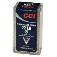 CCI Short Range Green .22 LR  Green HP 50/bx (50 rounds per box) - CCI952