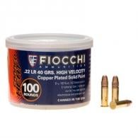 Fiocchi Shooting Dynamics .22 LR 40gr CPSP 100/can (100 rounds per box) - FI22CHVCRN Fiocchi Shooting Dynamics .22 LR 40gr CPSP 100/can (100 rounds per box) - FI22CHVCRN