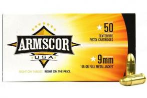 Armscor Ammo 9mm 115gr FMJ 50/bx