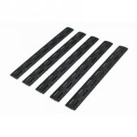 Rail Panel Kit 5-Pack M-LOK Rubber Black 5.5" - BCMMMRRPBLK5