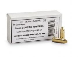 Sellier & Bellot 9mm 124gr FMJ White Box 20/cs - SB9BR