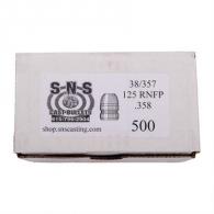 SNS CAST BULLET 38/357 .358 125GR RNFP - 38125RNFP