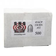 SNS CAST BULLET 45ACP .452 230GR RN - 45230RN SNS CAST BULLET 45ACP .452 230GR RN - 45230RN