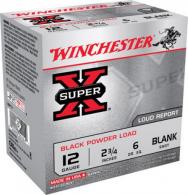 12 GA 2-3/4"  Black Powder Blank 25ct box - XBP12W