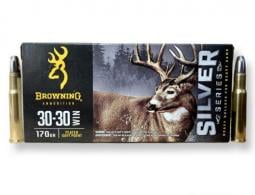 Browning Silver Series 30-30Win Ammo 170gr Plated Soft Point 20rd box - B192630301 Browning Silver Series 30-30Win Ammo 170gr Plated Soft Point 20rd box - B192630301