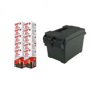 SUPER EXTRA HIGH VELOCITY 22 LONG RIFLE RIMFIRE AMMO W/ AMMO CAN