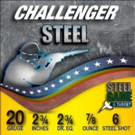 Challenger Steel Game & Target 20 Gauge 2.75" 7/8oz #6 250 Rounds - CTA20SGT6 Challenger Steel Game & Target 20 Gauge 2.75" 7/8oz #6 250 Rounds - CTA20SGT6