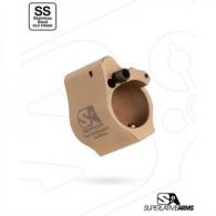 Superlative Arms AR-15 Solid SS Adjustable Gas Block .875" Tan - SABO-DI-875ST