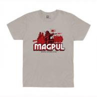Magpul Nonstop Polymer Action Cotton T-Shirt Gray And Red Small - MAG1221-040-S Magpul Nonstop Polymer Action Cotton T-Shirt Gray And Red Small - MAG1221-040-S
