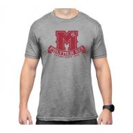 Magpul University Blend T-Shirt Gray And Red Small - MAG1232-030-S
