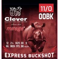 CLEVER EXPRESS BUCKSHOT 12 GAUGE  AMMO 00-BUCK 250RD CASE - 823521