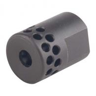 Brownells Short Muzzle Brake 22 Caliber 1/2-28 Steel Black - NONE