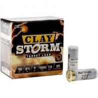 Fiocchi Clay Storm Shotgun Ammo, 12 Gauge, 2-3/4", 1-1/8oz, #7.5 Shot, 25 Rounds - 12CS18H7 Fiocchi Clay Storm Shotgun Ammo, 12 Gauge, 2-3/4", 1-1/8oz, #7.5 Shot, 25 Rounds - 12CS18H7