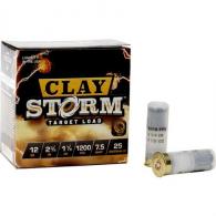 Fiocchi Clay Storm Shotgun Ammo, 12 Gauge, 2-3/4", 1 oz, #7.5 Shot, 25 Rounds - 12CS1H75 Fiocchi Clay Storm Shotgun Ammo, 12 Gauge, 2-3/4", 1 oz, #7.5 Shot, 25 Rounds - 12CS1H75