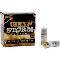 Fiocchi Clay Storm Shotgun Ammo, 12 Gauge, 2-3/4", 1-1/8oz, #7.5 Shot, 25 Rounds - 12CS18X7 Fiocchi Clay Storm Shotgun Ammo, 12 Gauge, 2-3/4", 1-1/8oz, #7.5 Shot, 25 Rounds - 12CS18X7