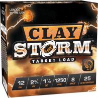 Fiocchi Clay Storm Shotgun Ammo, 12 Gauge, 2-3/4", 1-1/8oz, #8 Shot, 25 Rounds - 12CS118X8 Fiocchi Clay Storm Shotgun Ammo, 12 Gauge, 2-3/4", 1-1/8oz, #8 Shot, 25 Rounds - 12CS118X8