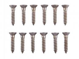 6x3/4" Steel Flat Head Wood Screws Blued 12 Pack