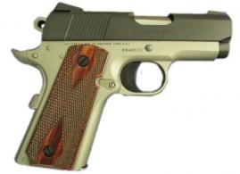 Colt Defender 45acp 3 BLK/SS Cerakote Wood Grips - O7000E