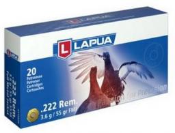 Lapua Ammo 222 Rem 55gr FMJ 20/bx - LAP4315020