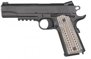 CLT CUSTOM GOVT W/RAIL BLACK FINISH G10 GRIPS - O1070CQBZ