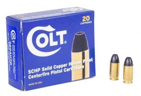 COLT AMMO .380 ACP 80GR. Solid Copper Hollow Point 20 - AC380HP COLT AMMO .380 ACP 80GR. Solid Copper Hollow Point 20 - AC380HP
