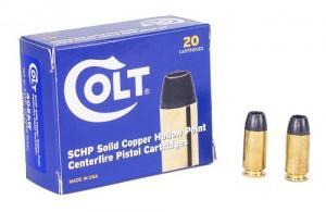 COLT AMMO .40 S&W 155GR. Solid Copper Hollow Point 20 - AC40HP