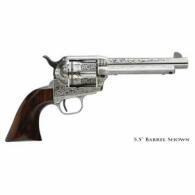 Taylor's & Co. 1873 Cattleman White Photo Engraved 7.5" 45 Long Colt Revolver - 705AWE