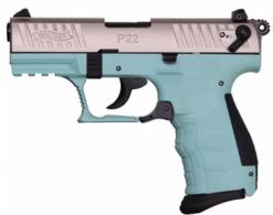 Walther Arms P22 .22 LR Nickel/Angel Blue 3.4in 10+1 - 5120360 Walther Arms P22 .22 LR Nickel/Angel Blue 3.4in 10+1 - 5120360