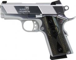 Iver Johnson Arms THRASHERCHR9 1911 Thrasher Officer 70 Series 9mm Luger 3.13" 8+1 Chrome Black Wood Grip Novak LoMount Rear Sig - GIJ23CHR Iver Johnson Arms THRASHERCHR9 1911 Thrasher Officer 70 Series 9mm Luger 3.13" 8+1 Chrome Black Wood Grip Novak LoMount Rear Sig - GIJ23CHR