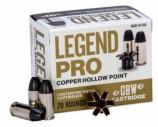 Legend PRO Ammo .45 ACP 185GR Solid Copper Hollow Point 20 Rounds