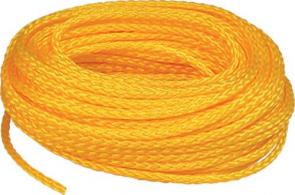 Stainless Steel NYLON BRAID ROPE 1/4"x50' YELLOW - 50013140