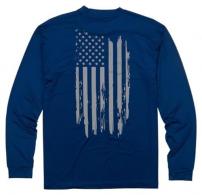 Browning Shirt, Sun, Long Sleeve, Navy/Flag, XL - 3011789504