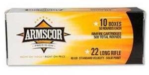 Armscor .22 LR, 40 Grain, Soft Point, 50/box - 50012PH