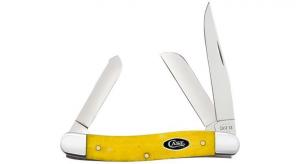 Case Smooth Yellow Bone Medium Stockman 3.63" - 20032
