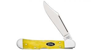 Case Smooth Yellow Bone Mini CopperLock Pocket Knife 3.63" - 20034